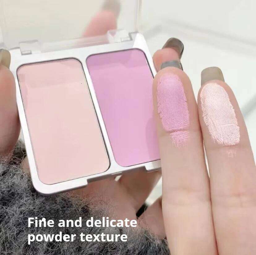 Kakashow Bi-Color Powder Blusher Cheek Blush Low Saturation Light Pseudo Plain Expansion Color Natural Makeup X250715
