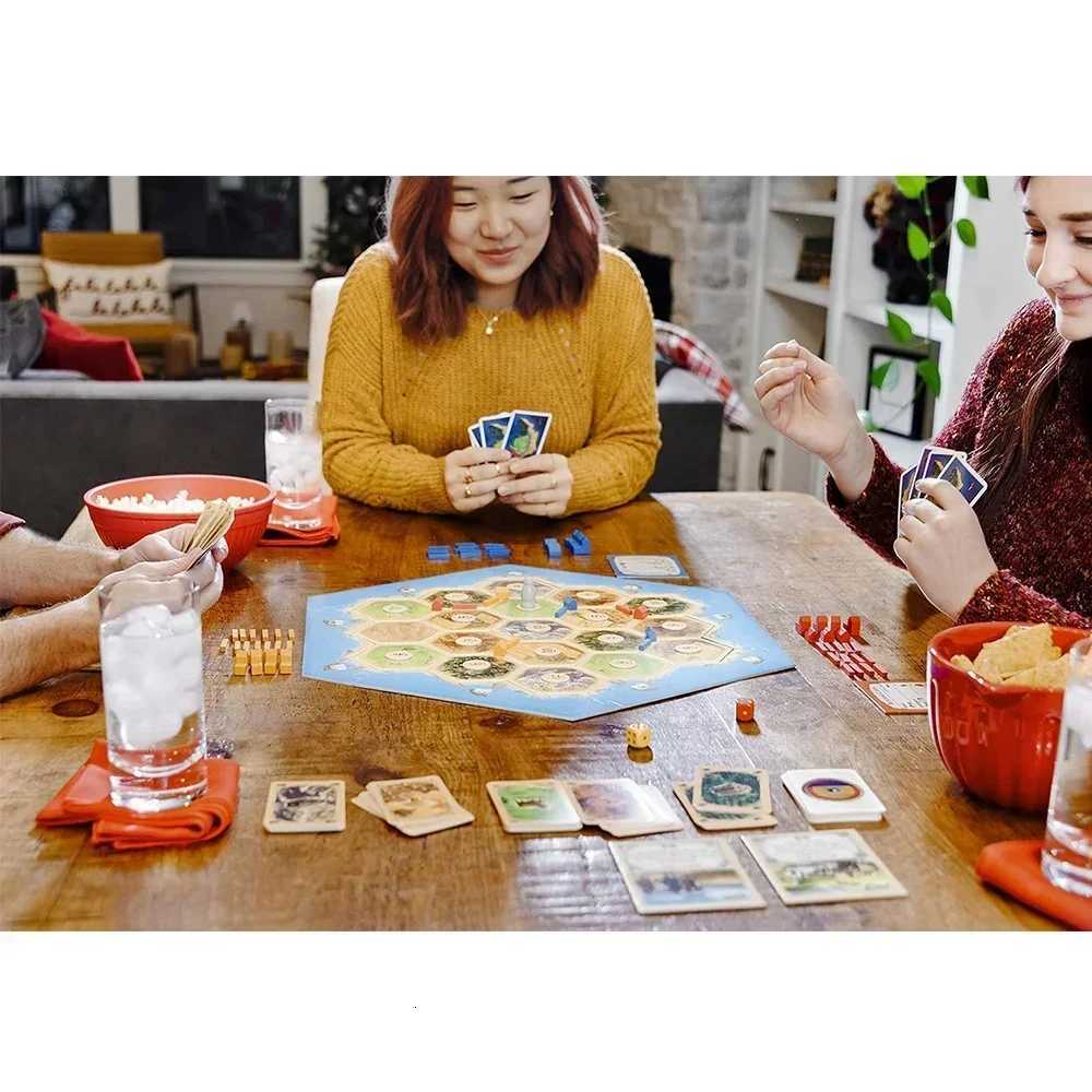 Catan Board Game Style Puzzle Entertainment Toy Card Edition for 2-8 Players Party Card Games Fun Family Gathering X250715