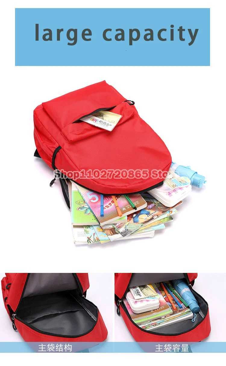 New Sprunki School Bag Cartoon Anime Figure Print Oxford Cloth Backpack Waterproof Load Reduction Boys Girls Bookbag Kids Gift X2507151