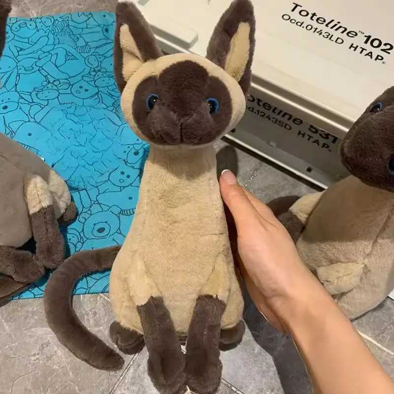 With tags Spot Siamese Cat Cute Plush Toy Baby Company Soothing Doll Give Friend Birthday Holiday Gift Stuffed Animal XJ250715