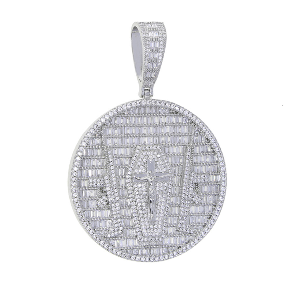 Luxury Jewelry Designer Jewelry Cross-border Palm Pendant Inlaid With AAA Zircon Exquisite Design Hip-hop Necklace Chain High-end European And 02