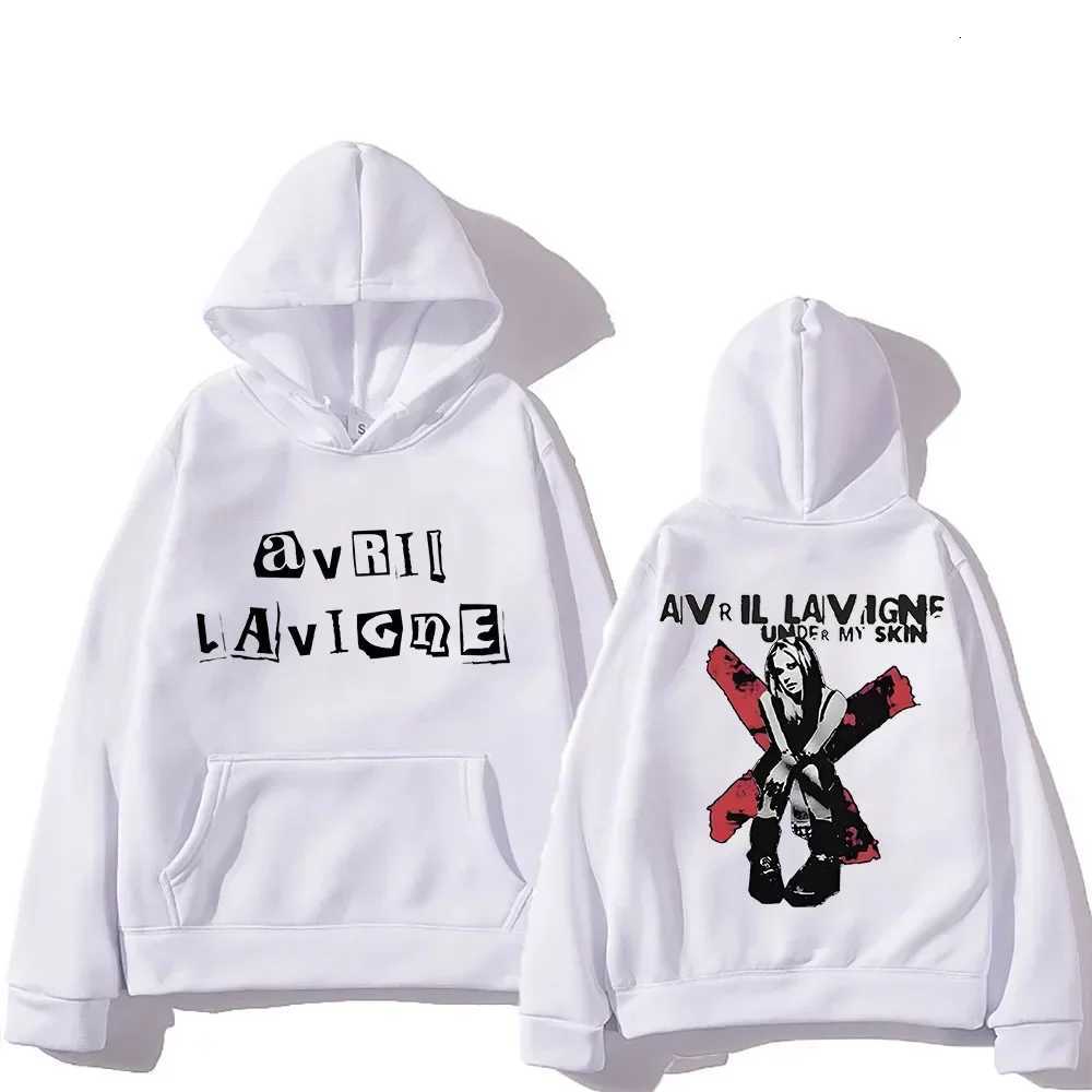 Avril Lavigne Hoodie Long-sleeved Harajuku Comfortable Sweatshirts with Hooded Grunge Fleece Clothing Womens Punk Pullovers X2507151