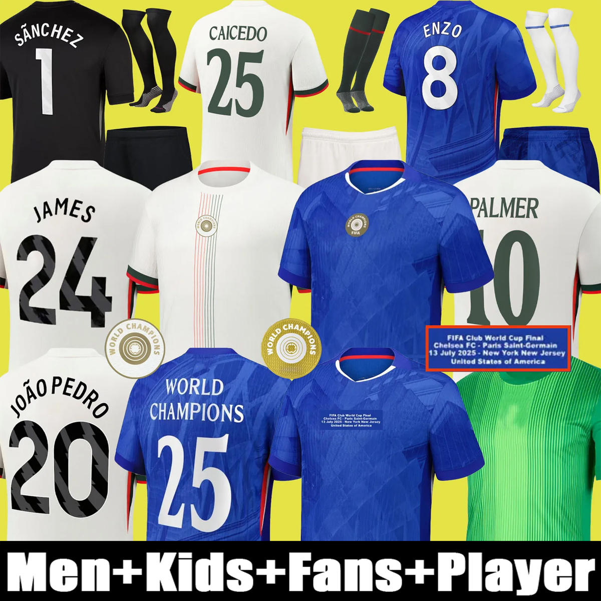 chelseas fc jersey 25 26 Cole Palmer Jadon Sancho Enzo Fernandez jersey Marc Cucurella Mykhailo Mudryk Caicedo kit kids Football Shirt cfc jersey