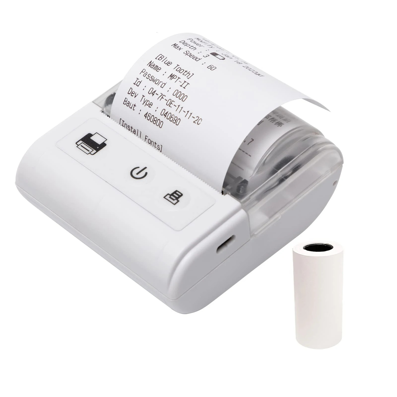 58MM Mini Pocket Thermal Receipt Printer Mobile Portable Ticket Bill Wireless Bluetooth USB Thermal POS Printer PC Android IOS 250715