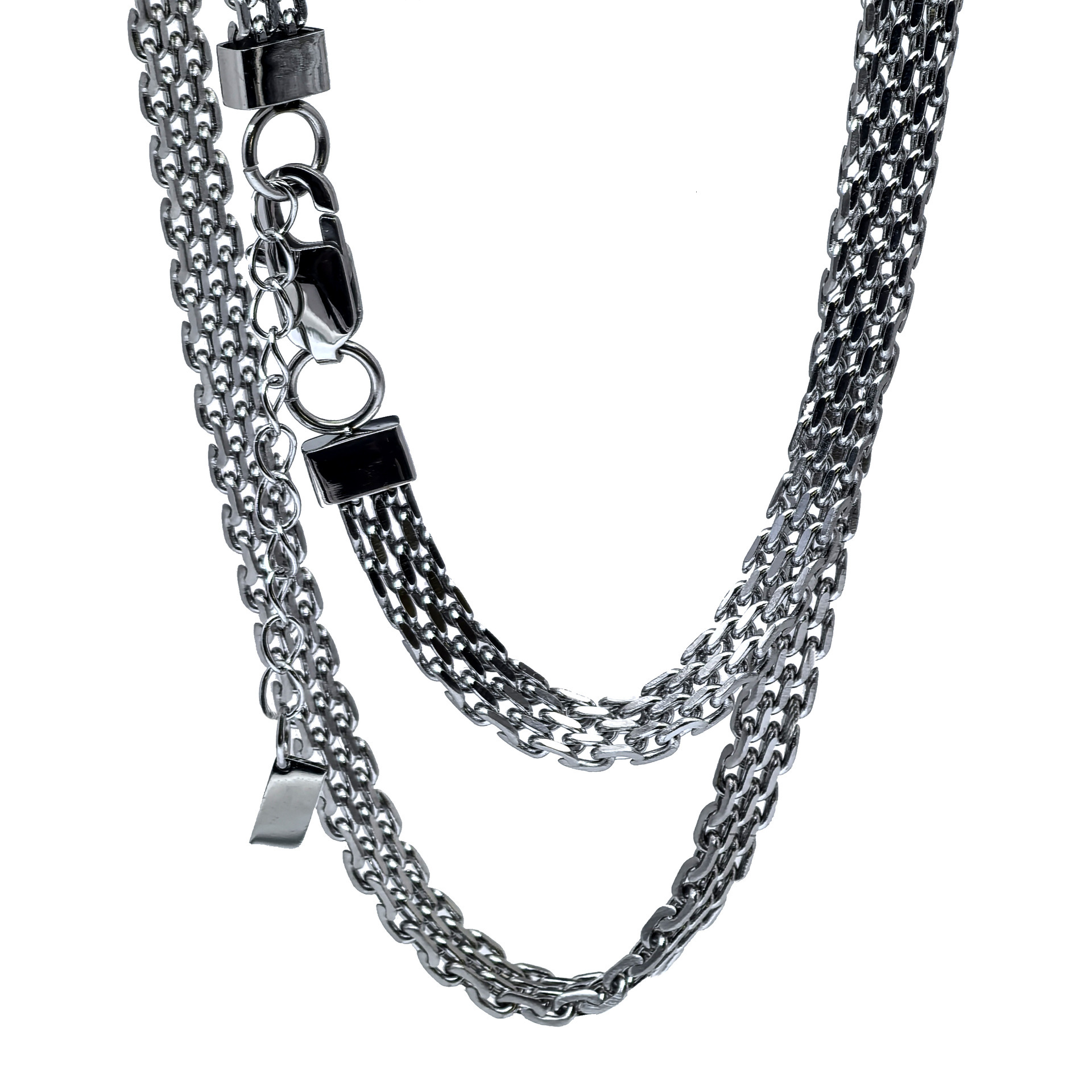 Luxury Jewelry Designer Jewelry European And American Hip-hop Titanium Steel Necklace Mesh Woven Snake Bone Chain Cross-border Chain Unisex Jewelry Cu