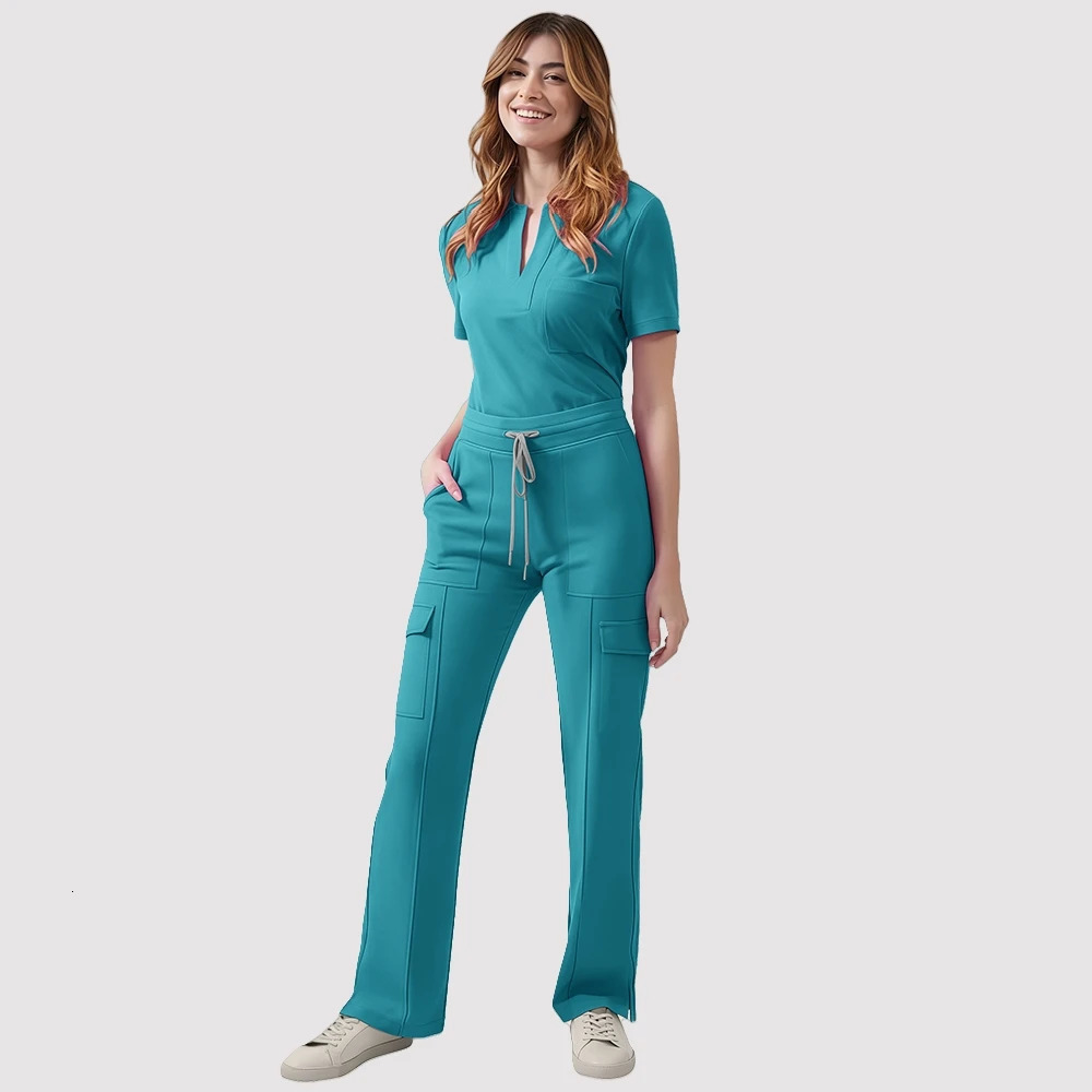 Scrubs Uniform Multi Short Sleeve Tops Pants Hospital Set Women Pet Shop Doctor Scrub Surgery Workwear Scrub Suit 250714