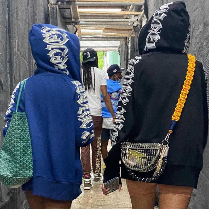2K Hip Hop Letter Printed Zip Up Hoodie Women Cardigan Blue Sweatshirts Gothic Punk Clothing New Fashion Streetwear 90s Jackets X2507151