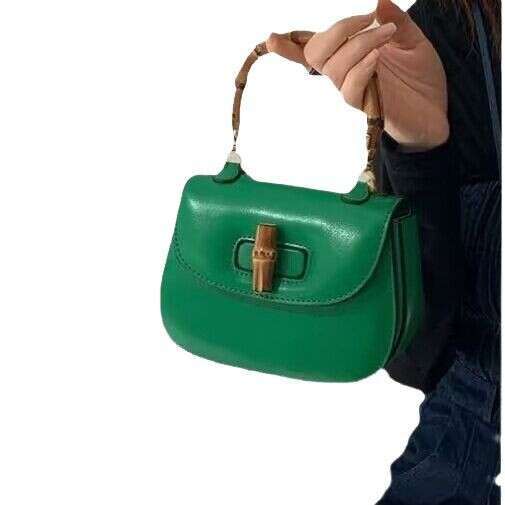 Bamboo Knot Saddle Niche Small Women's 2024 New Trendy Fashion Handbag Shoulder Crossbody Bag