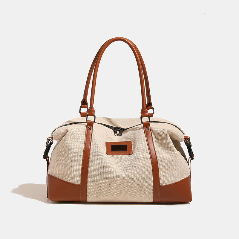 Crossbody Tote Bag for Women Work Bag Lightweight Shoulder Large Capacity Contrast Handbag Outing Travel Large Color Canvas Handbag Fashion Bags