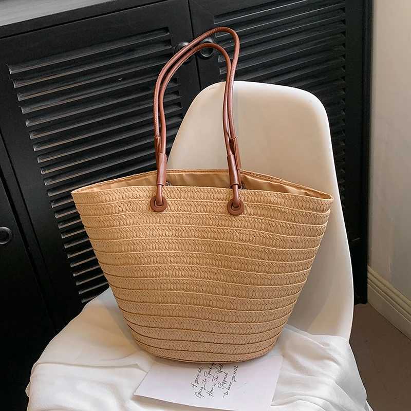 Handmade woven bags able and casual beach tourism large capacity shopping and commuting