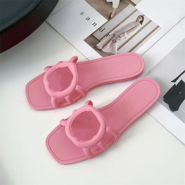 Women Slide Sandal Colorful Flat Slippers Sandal Cut-Out Designer Sandals Jelly Slipper Summer Beach Pool Slides Mule Waterproof Rubber Home Outdoors Luxury 888