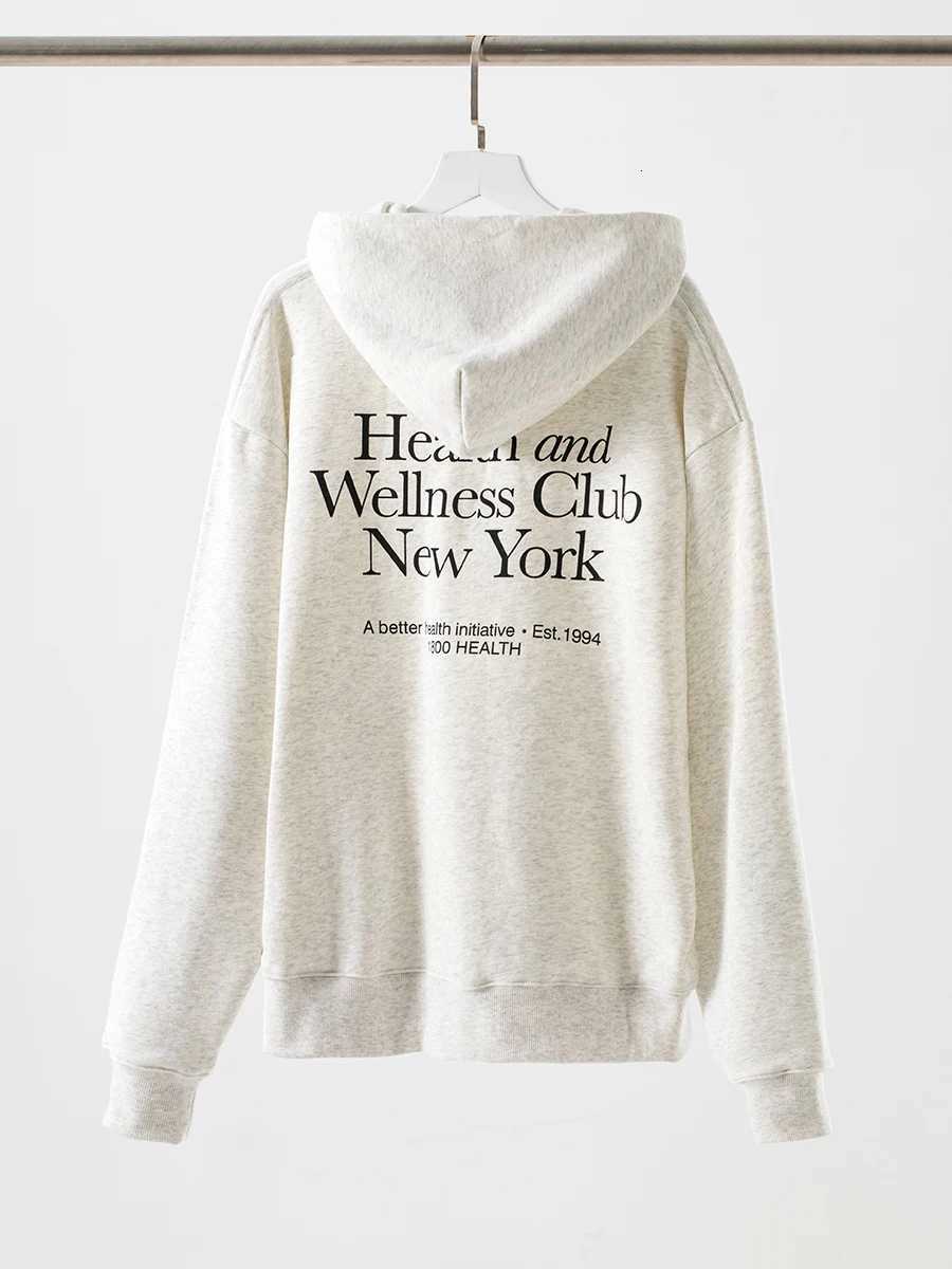 Letter Printed Sport Sweatshirts For Women Loose Casual Long Sleeve Hooded Sweatshirt 2024 New Streetwear Fashion Pullover Tops X2507151