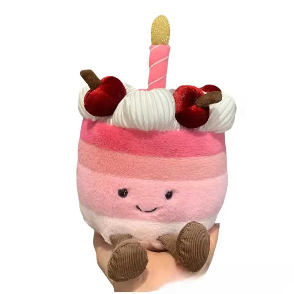 25th Anniversary Orange Birthday Cake Limited Plush Doll Home Desktop Ornaments Birthday Gift Pet Interactive Toy 15cm XJ250715