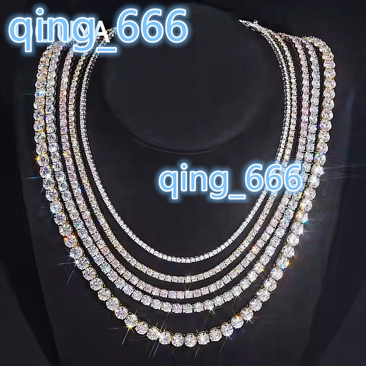 Wholesale Factory Price Hip Hop Iced Out 2mm 3mm 4mm 5mm 6.5mm 925 VVS Moissanite Tennis Chain