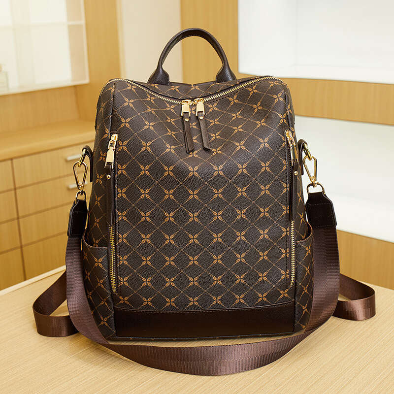 Women's 2024 New Printed Outdoor Travel Casual Backpack Large Capacity Anti-Theft Shoulder Bag