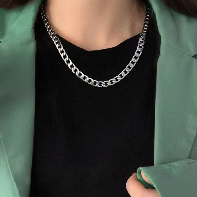 Luxury Jewelry Designer Jewelry Titanium Steel Chain Necklace Accessories Men's Trendy Stainless Steel Non-fading Necklace American Style Men