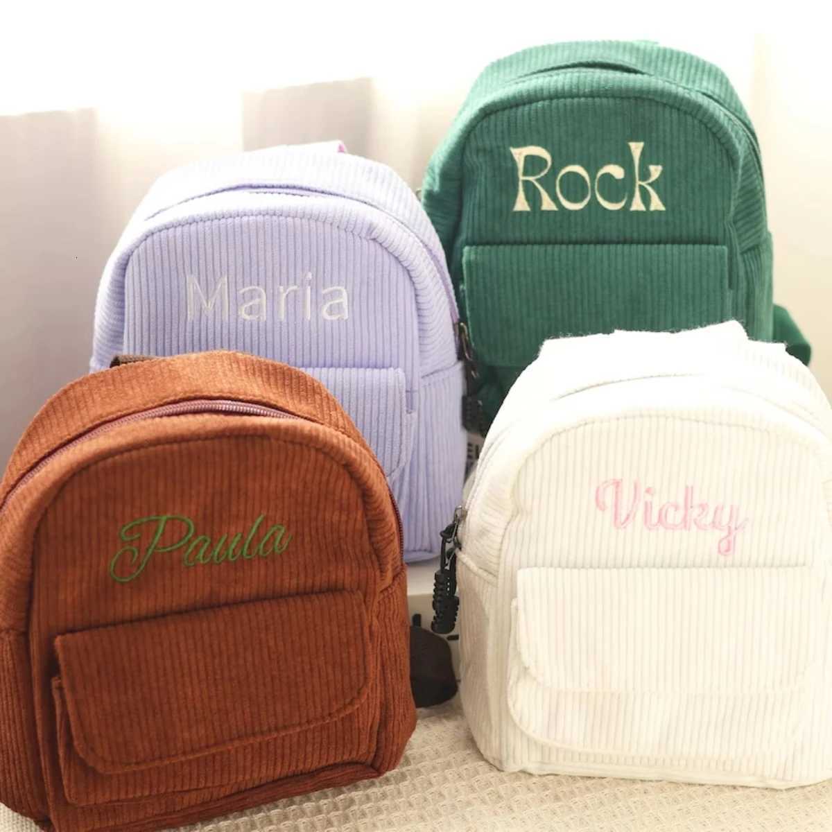Personalized Custom Name Embroidered Letter Nursery Baby Little Backpack School Children Bag Gifts Boys Girls Go Out Wrap X2507151