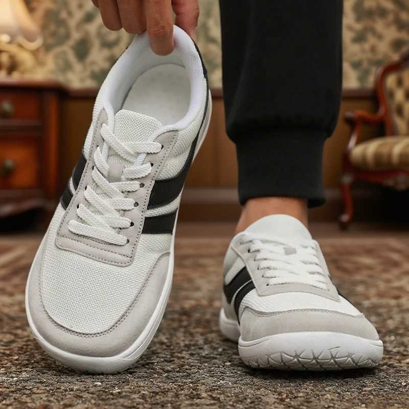 Mens Wide Barefoot Shoes Minimalist Breathable Comfortable Trail Walking Shoes Summer New Light Slip on Soft Man Sneakers 2025 Z250715