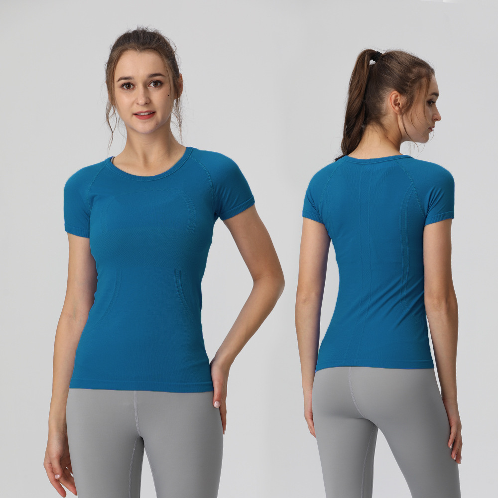 EBB TO STREET New Yoga Wear Top Sexy Quick-Dry Women's Sports Short Sleeve T-Shirt