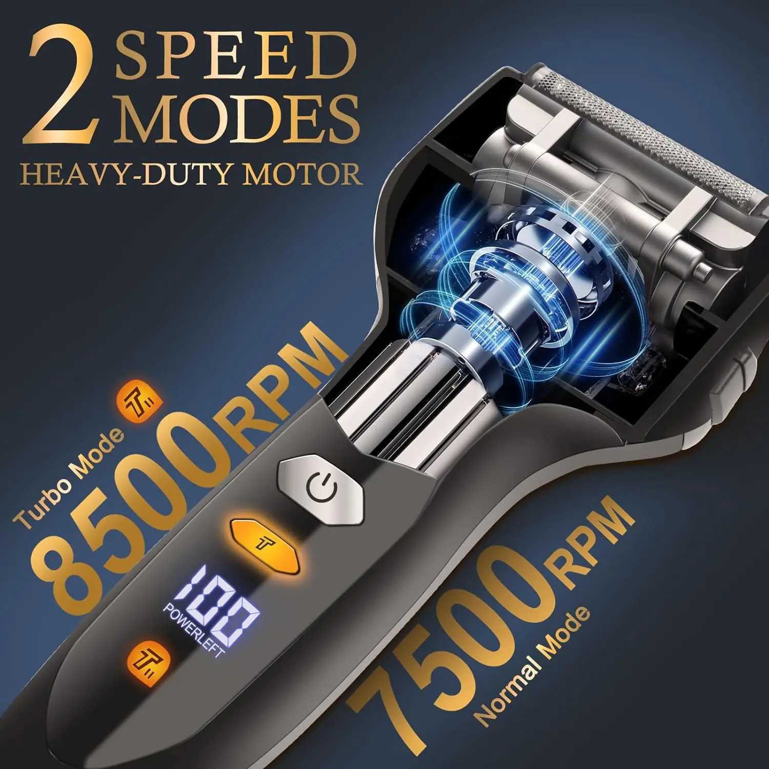 Kemei 5-Blade System Electric Shaver For Men Face Beard Wet Dry Electric Razor Rechargeable Bald Head Shaving Machine 250715 250715
