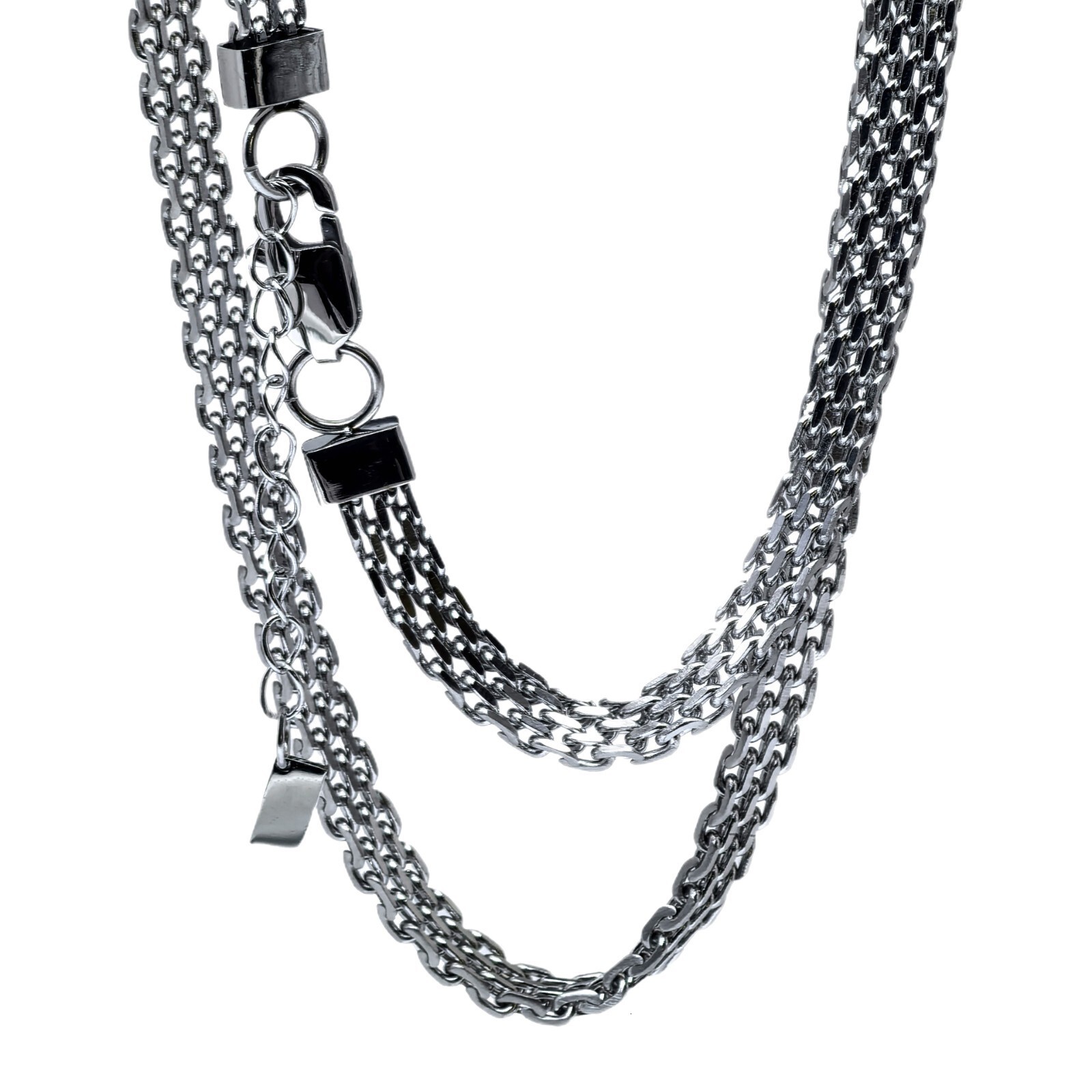 Luxury Jewelry Designer Jewelry European And American Hip-hop Titanium Steel Necklace Mesh Woven Snake Bone Chain Cross-border Chain Unisex Jewelry Cu