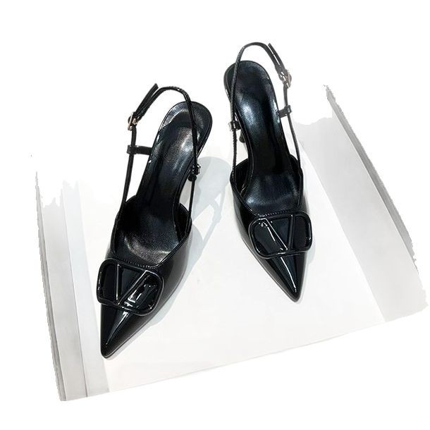 High heels for women, French style spring and summer, shallow mouth wedding shoes fashion 2025 nude color small fragrance style versatile slim heel po