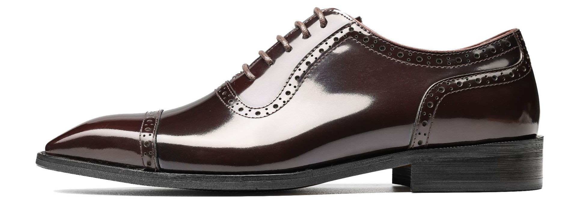 Three-joint leather shoes for men genuine leather pointed toe British style business formal wear men's shoes wedding groom shoes high-end handmad