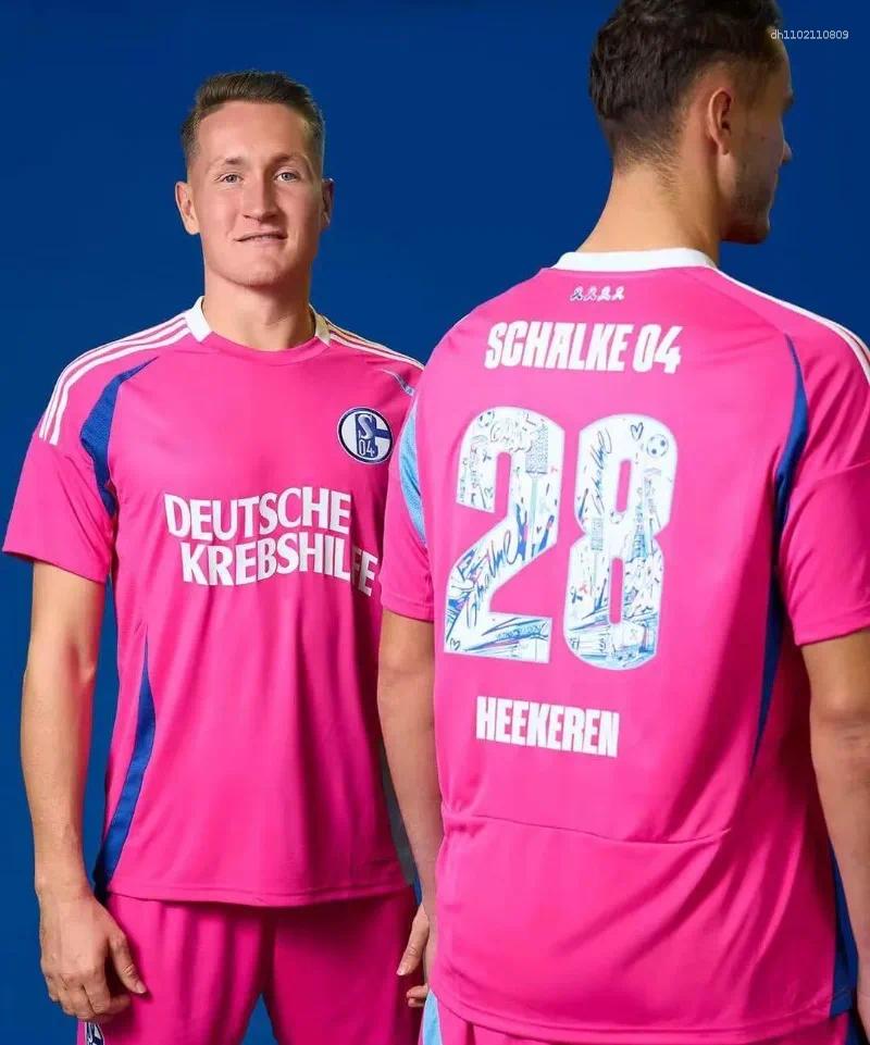 Men's Tracksuits Quick-drying T-shirt Schalke 2425 Special Edition Comfortable Sports And Leisure Breathable Short Sleeves