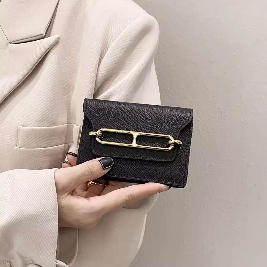 2025 New High-end Genuine Leather Women's Card Fashion Pig Nose ID Holder Multi-card Slot Large Capacity Anti-degaussing