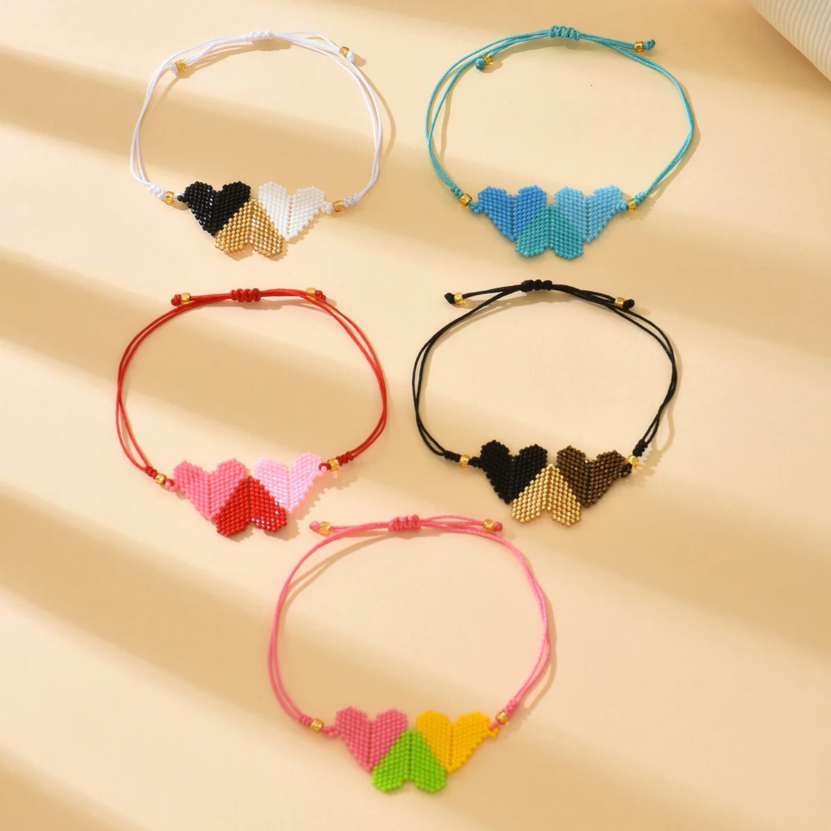 1pc In Love Heart Charm Miyuki Bracelet Boho Fashion Beaded Jewelry Suitable for daily wear For Chic Women Friendsh 250712