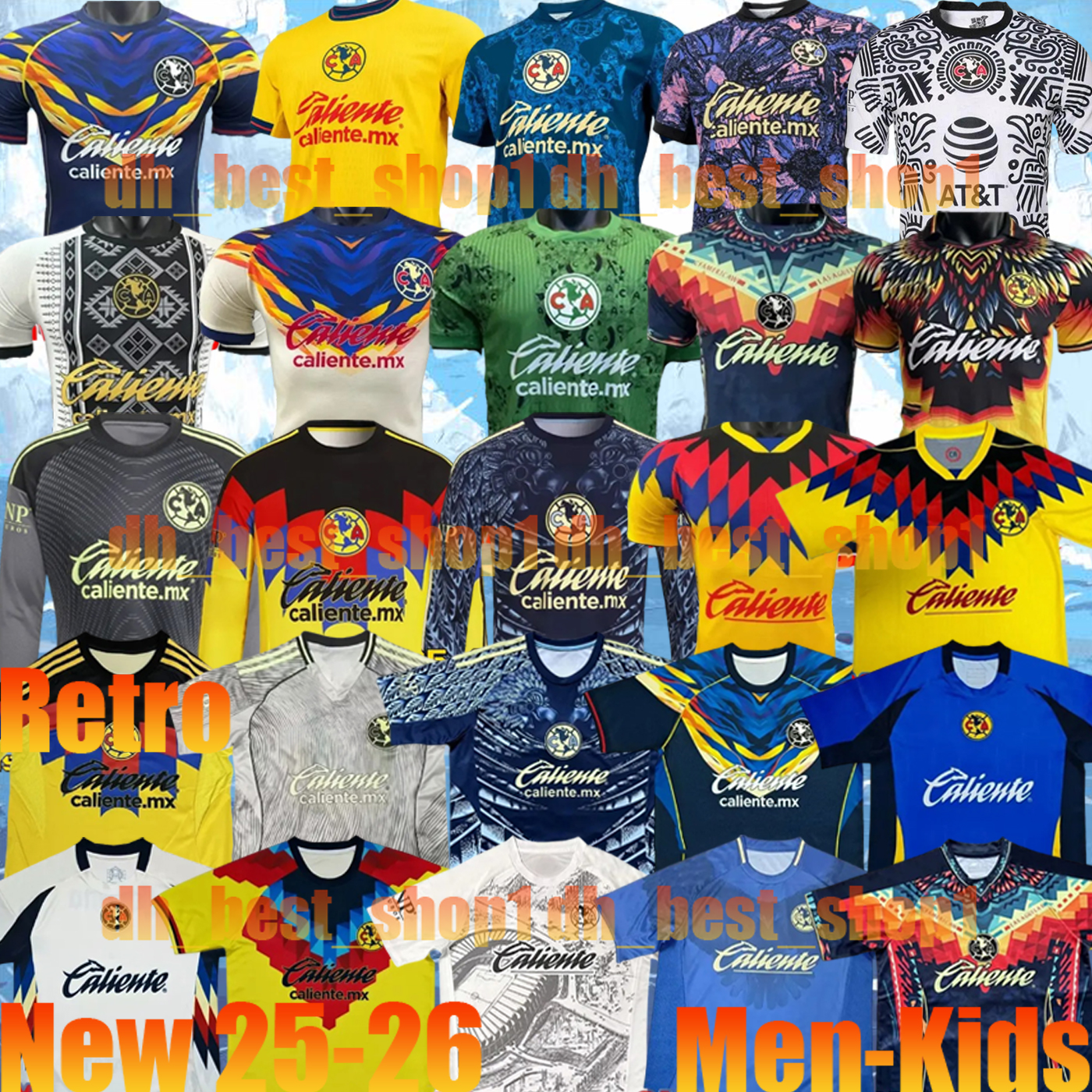 25 26 Club America Mens Player Soccer Jerseys 2025 2026 DAVILA HENRY AGUIRRE I.REYES K.ALVAREZ D.VALDES A.CERVANTES Away Third Special Edition kids kits Football Shirts