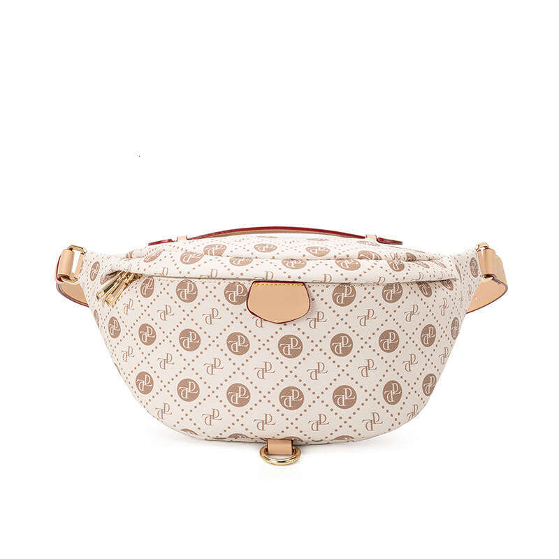 Fashionable with Trendy Brand Print, Dumpling Large Capacity Women's Waist Chest Single Shoulder Crossbody Bag, Cashier Bag