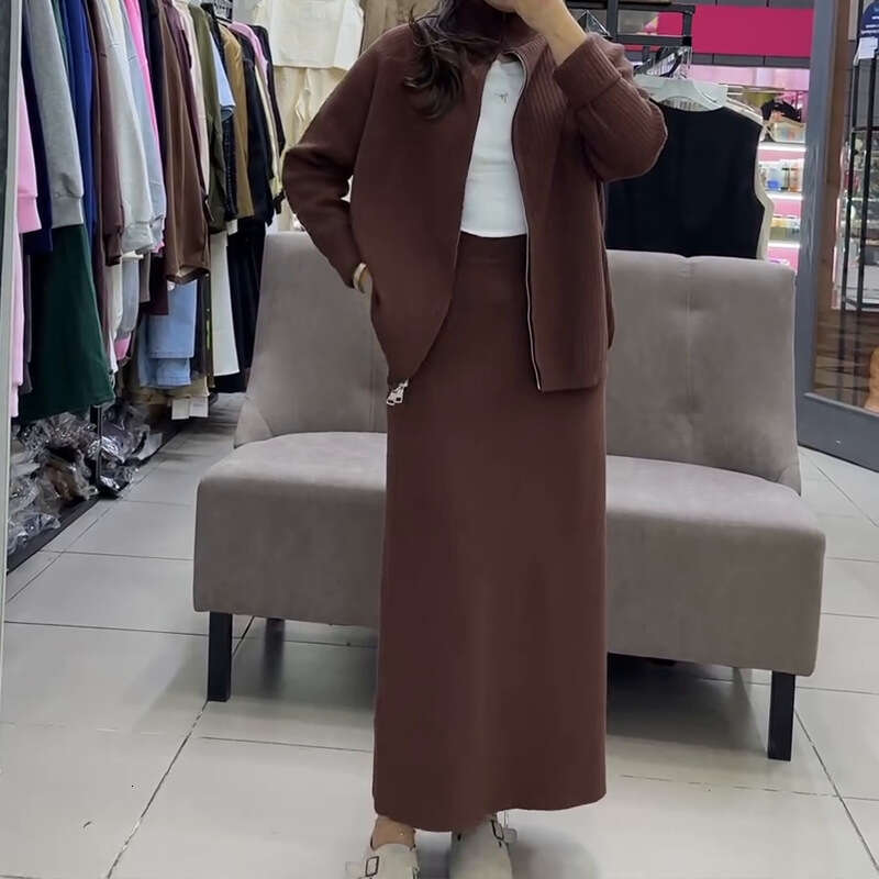 Autumn New Knitted Women's Fashionable Elegant Casual Sweater Set B5