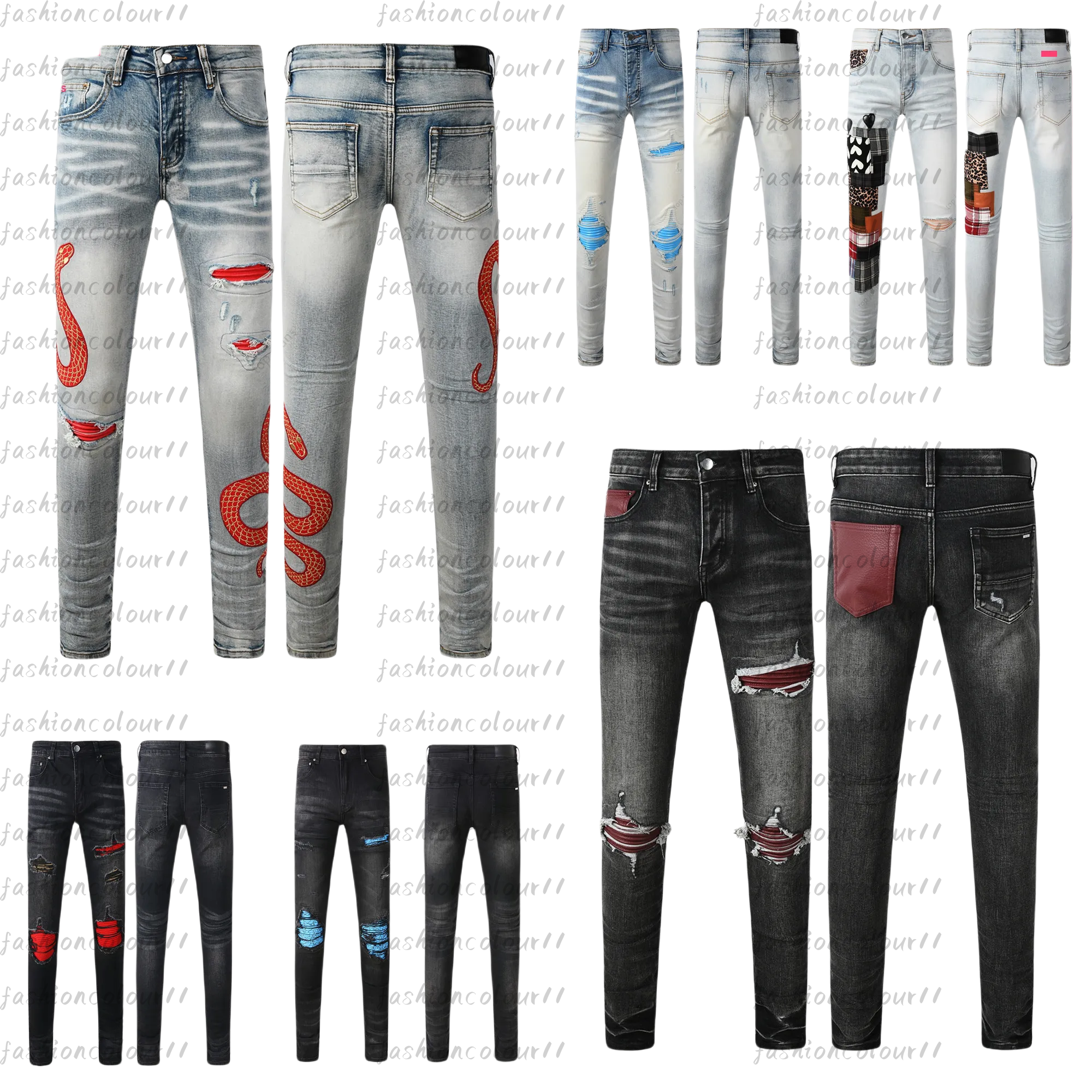 amiridenim jeans mens designer jeans jeans for men european jean hombre mens pants trousers embroidery ripped for trend cotton fashion jeans men cargo pants black