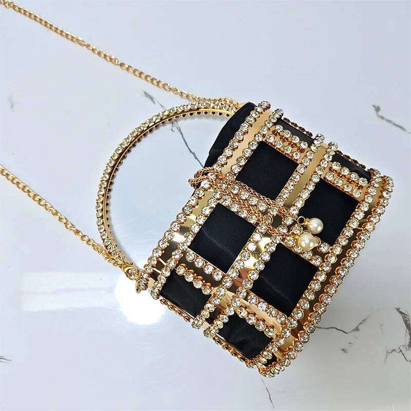 Rhinestone Evening Fashionable Top designer style Designer Handbag Metal Unique Bucket Versatile Women Tote Bag