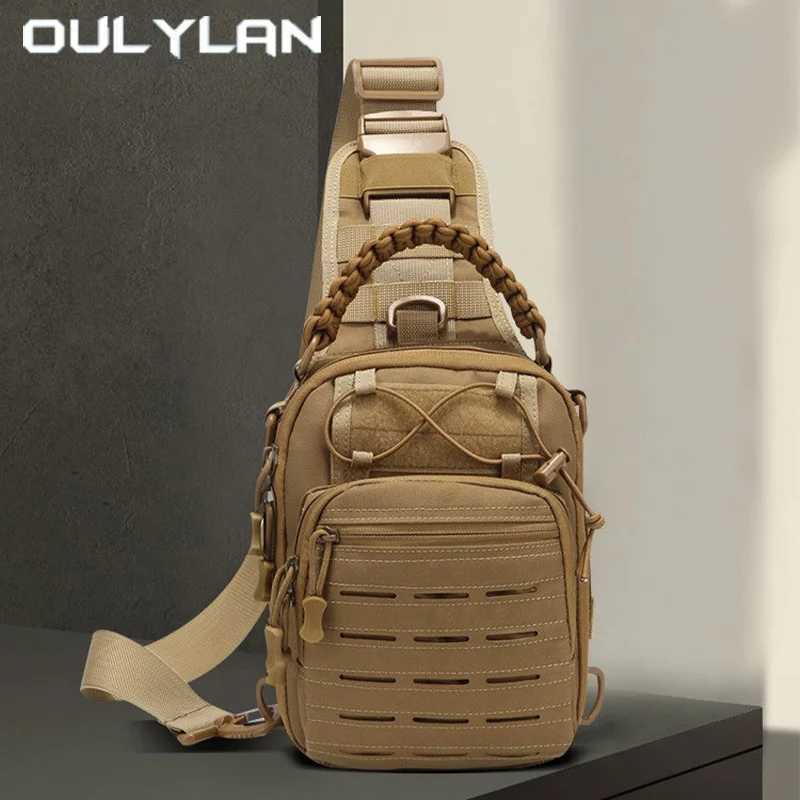Oulylan Male Wear-resistant Waterproof Satchel Outdoor Versatile Tactical Messenger Bags Portable Sports Packs