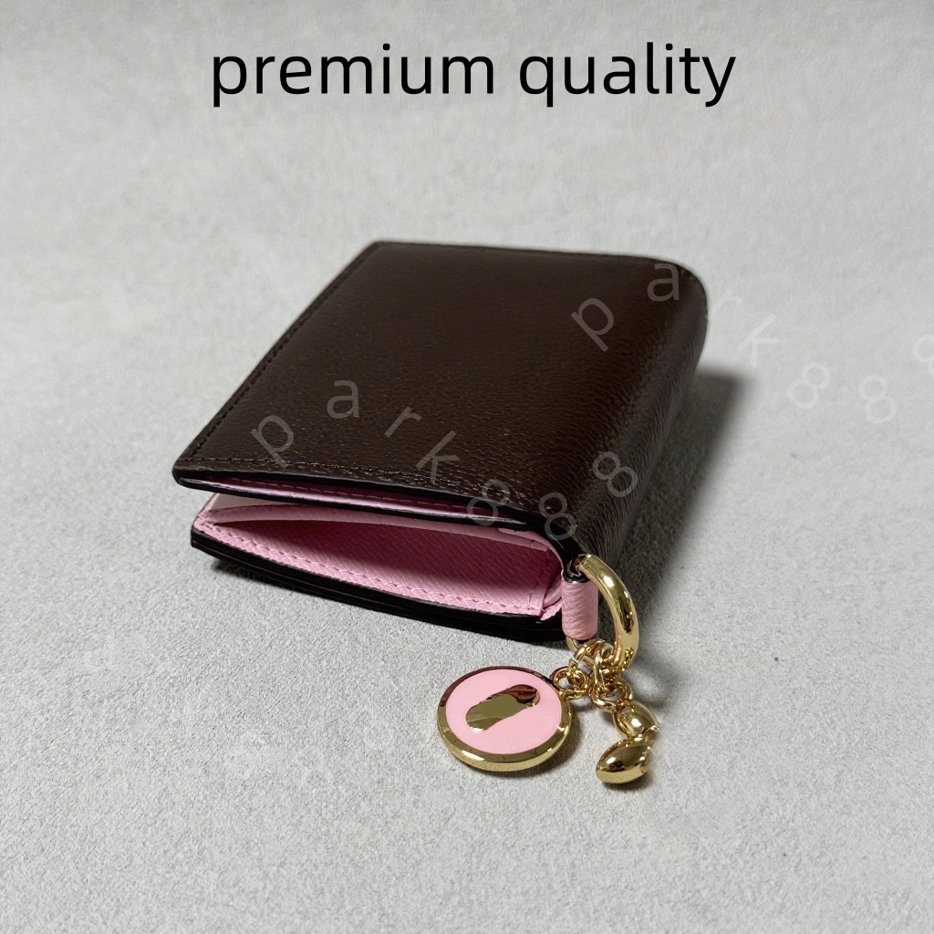 (Order by pic in opt, not by desc) Women's Leather Coin Purse Keychain Card Holder - Mini Wallet with Key Ring & Card Slots