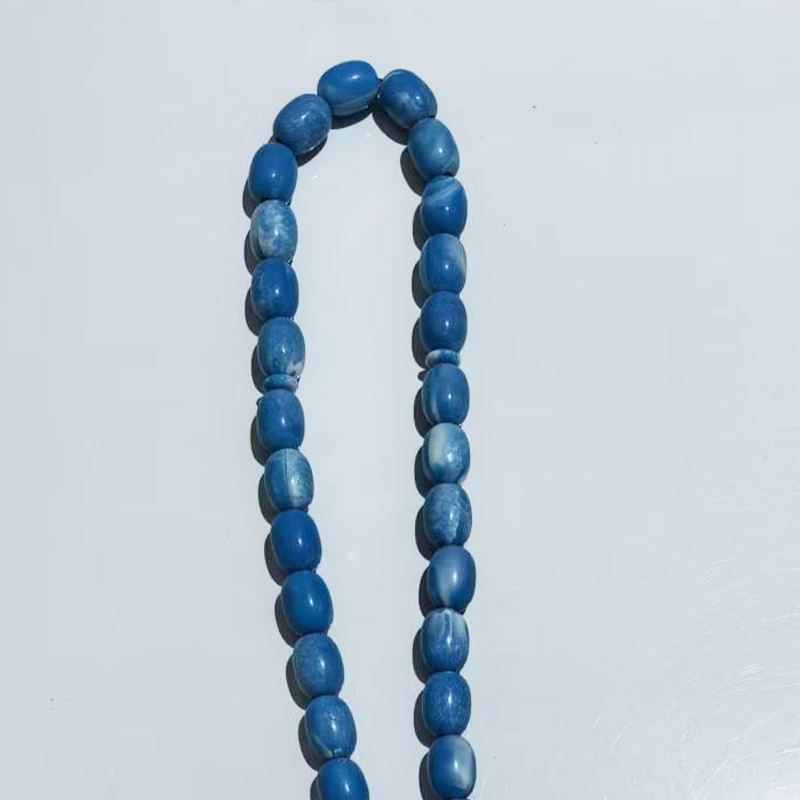 Elegant Beaded Rosary Bracelet with Imitation Tassel Design - Oval Beads for Prayer