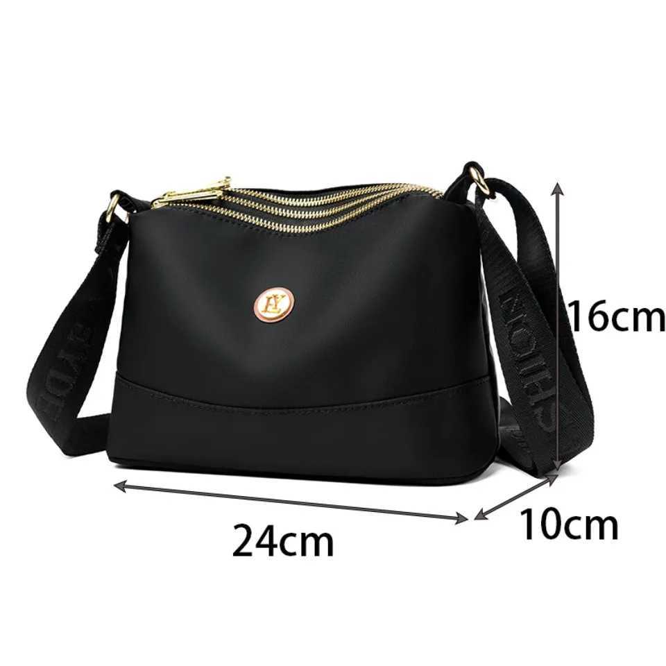 High Quality Womens Waterproof Nylon Multilayer Crossbody Bag Ladies Large Capacity Handbag Purse Female Shoulder Bags 3 Layers