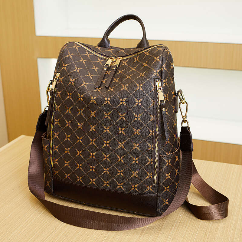 Women's 2024 New Printed Outdoor Travel Casual Backpack Large Capacity Anti-Theft Shoulder Bag