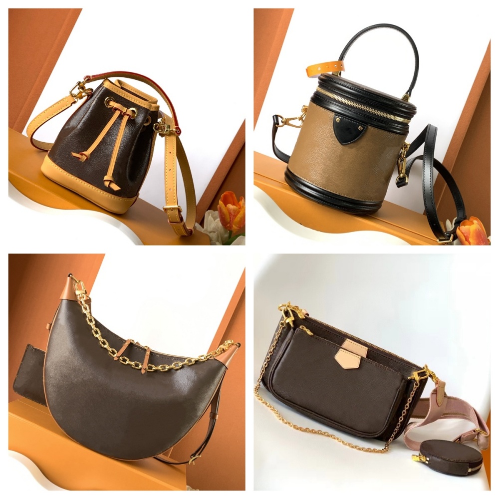 10A designer bag, high-quality leather bag, fashionable shoulder bag diagonal bag water bucket bag imported raw fabric M81266 M47128 V789