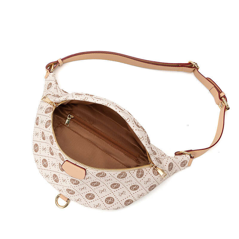 Fashionable with Trendy Brand Print, Dumpling Large Capacity Women's Waist Chest Single Shoulder Crossbody Bag, Cashier Bag