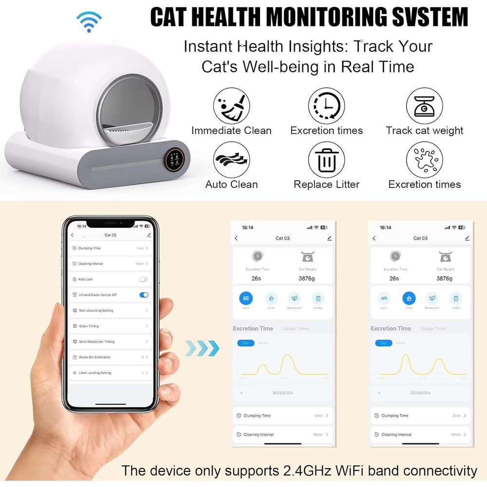 Pet Boxes for Cats Scoop 3 Tray Sifting Self-pack Smart Disposable Self Cleaning Semi Automatic Cat Litter Box