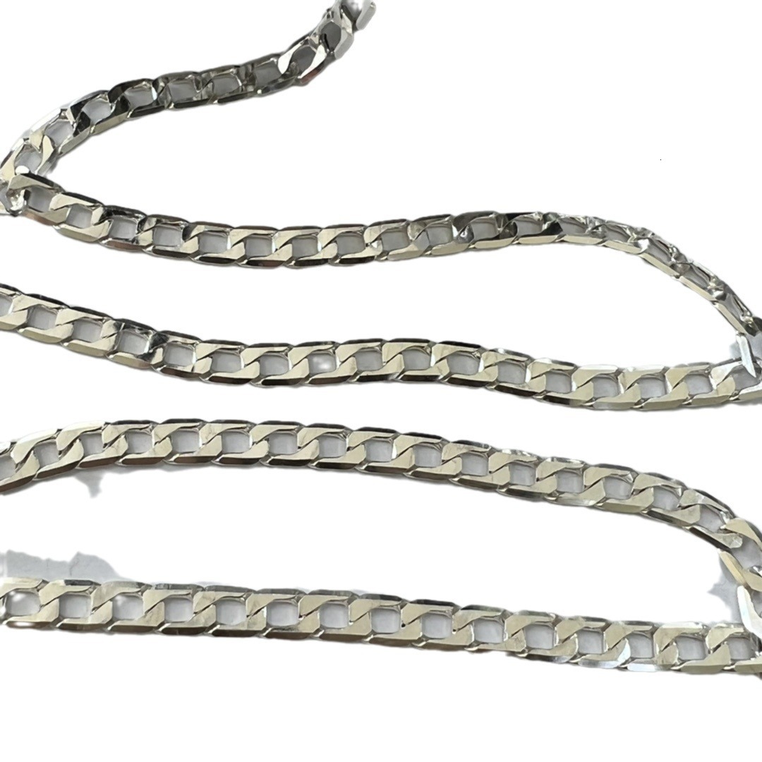 Luxury Jewelry Designer Jewelry S925 Sterling Silver 6mm Sideways Figaro Chain Cross-border European And American Necklace Semi-finished Chain Manufac