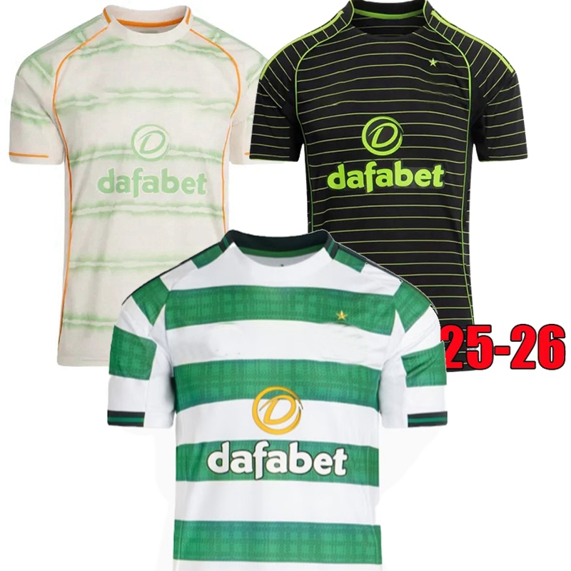 CeltsS 2025 2026 Soccer Jerseys TIERNEY KUHN DAIZEN McGREGOR REO JOHNSTON TAYLOR CARTER-FORREST IDAH TRUSTY JOTA celticfc 25 26 football MEN KIDS shirt