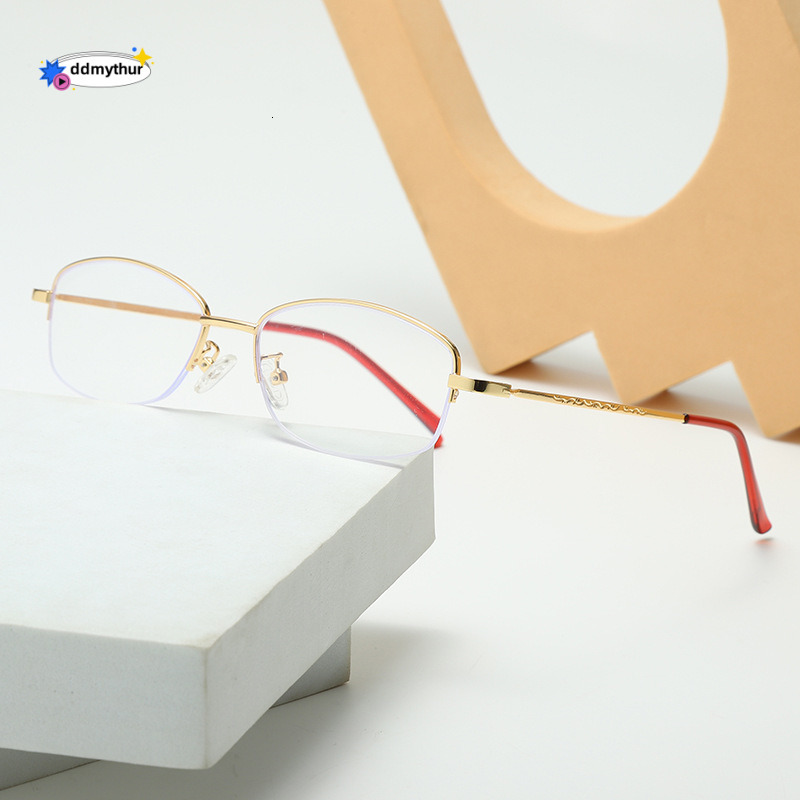 Polygonal Square Frame Myopia Glasses for Students, Blue Light Blocking, Natural Look Trendy Eyeglass Frames, Ins Style ddmythur