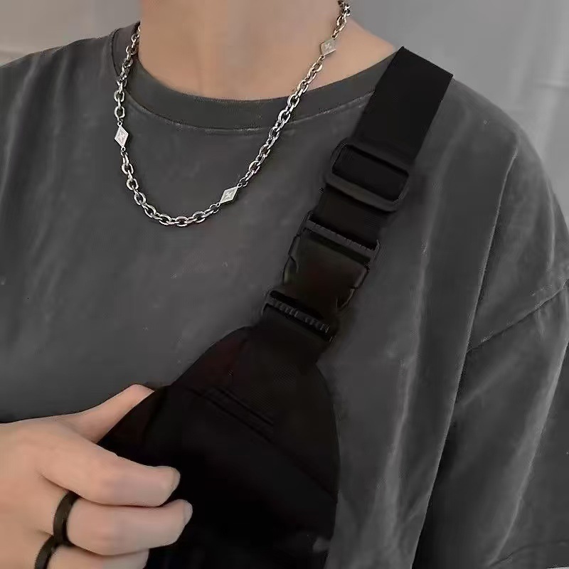 Luxury Jewelry Designer Jewelry Jackson Wang Style Necklace For Men, Trendy Hip-hop Style, Autumn And Winter High-end Starburst Diamond Sweater Chain 