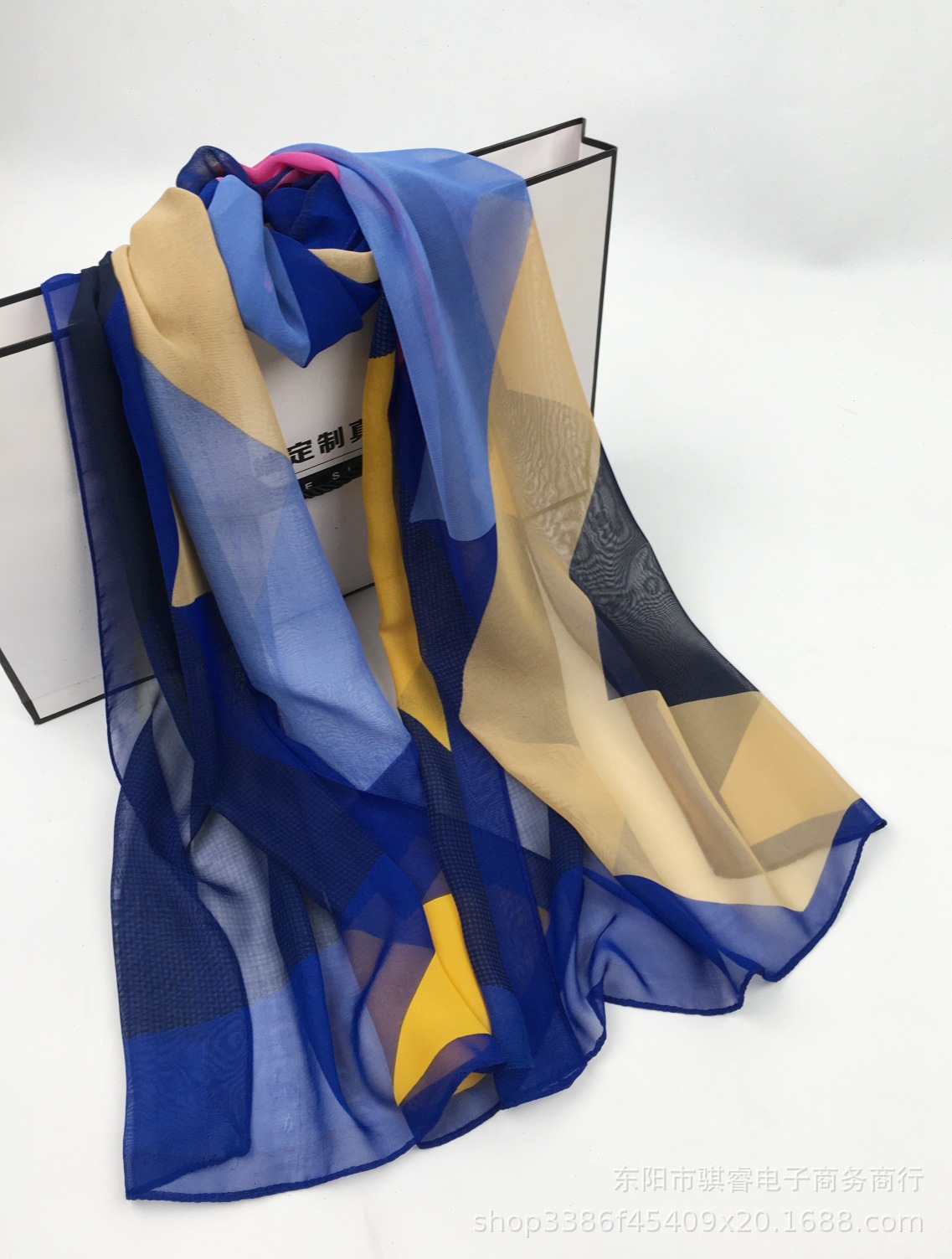 K1369 Spring and summer new Hangzhou silk imitation silk scarf women wholesale Georgette long scarf fashionable and elegant