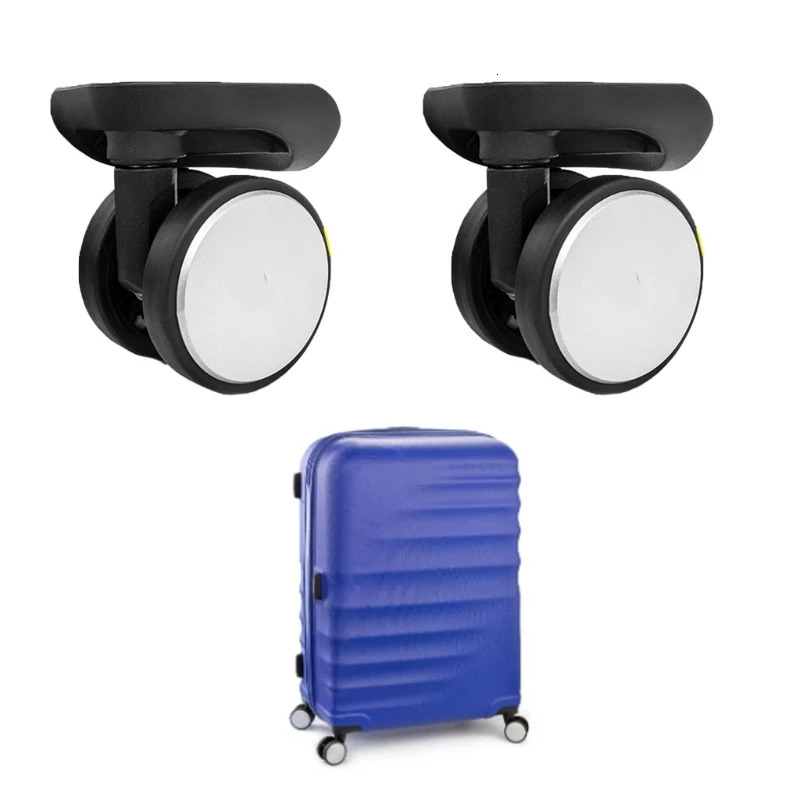 1 Pair Universal Trolley Case Luggage Wheels Luggage Box Swivel Left and Right Wheels DIY Travel Suitcase Replacement Parts 250708