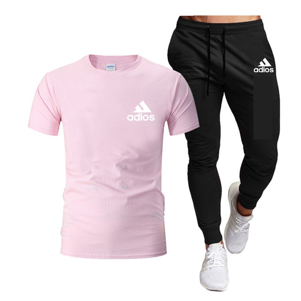 Men's Tracksuits T-shirt And Pants Set Running Fashion Printed Short Sleeved Gym Sports 2025 Summer Item